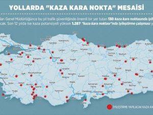 Yollarda 'kaza kara nokta' mesaisi