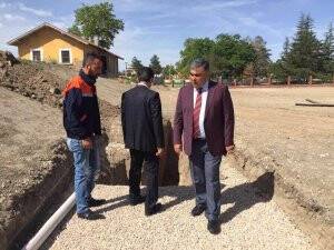 Başkan Özgüven çalışmaları yerinde inceledi