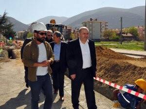 Akşehir'de doğalgaz çalışmaları devam ediyor