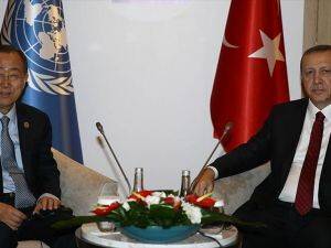 Cumhurbaşkanı Erdoğan, BM Genel Sekreteri Ban ile görüştü