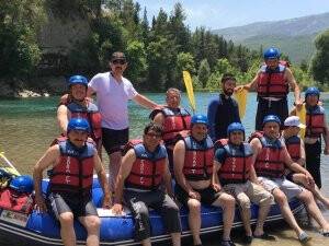 Mahalle muhtarları rafting heyecanı yaşadı