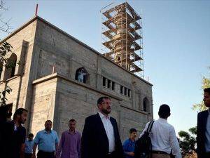 TDV heyetinden Gazze'deki cami inşaatlarında inceleme