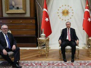 Cumhurbaşkanı Erdoğan AKPM Başkanı Agramunt'u kabul etti