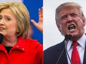 Başkanlık yarışında Clinton ve Trump karşı karşıya