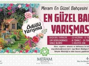 Meram en güzel bahçesini seçiyor