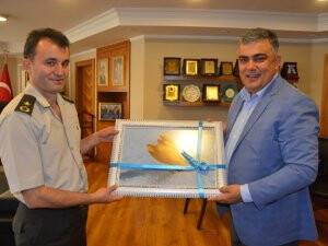 Binbaşı Tol'dan Başkan Özgüven'e veda ziyareti