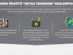 Terör örgütü 'beyaz zehir'den besleniyor