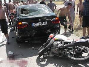 Otomobil motosikletle çarpıştı: 2 yaralı