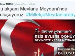 Fatma Toru'dan "nöbet" çağrısı