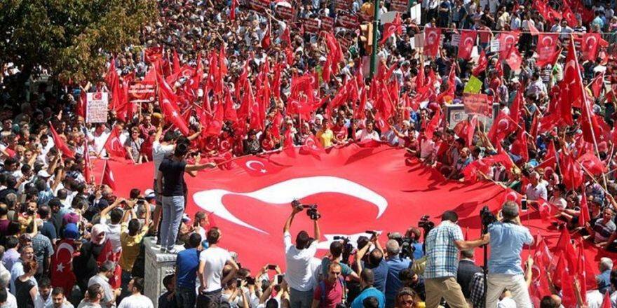 Güneydoğu Ve Doğu'da Terörü Protesto Yürüyüşleri Yapıldı