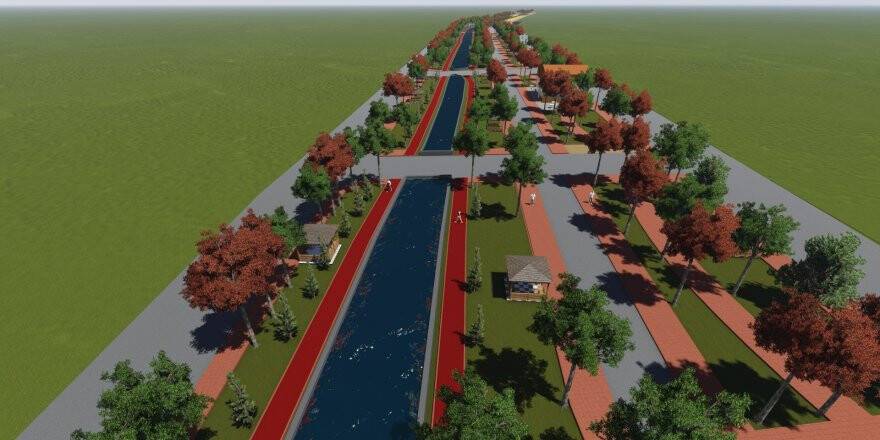 Cihanbeyli’de Kordon Boyu Parkı projesi çalışmaları sürüyor