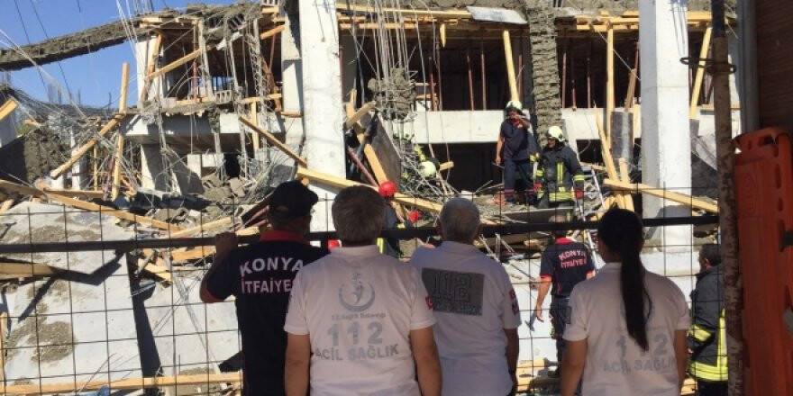 Konya'da okul inşaatında göçük: 1 ölü, 1 yaralı