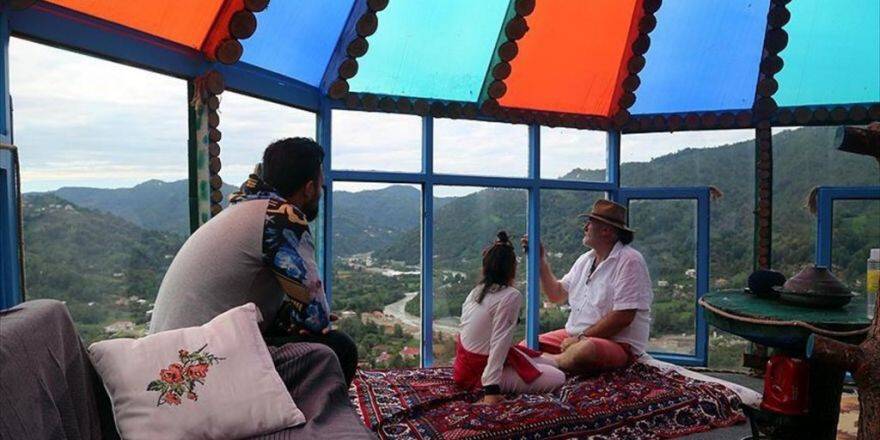 Çam Gövdesine 'Süit Daire' Yaptı