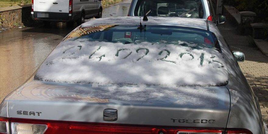 İlk Kar Erzurum'da Yağdı
