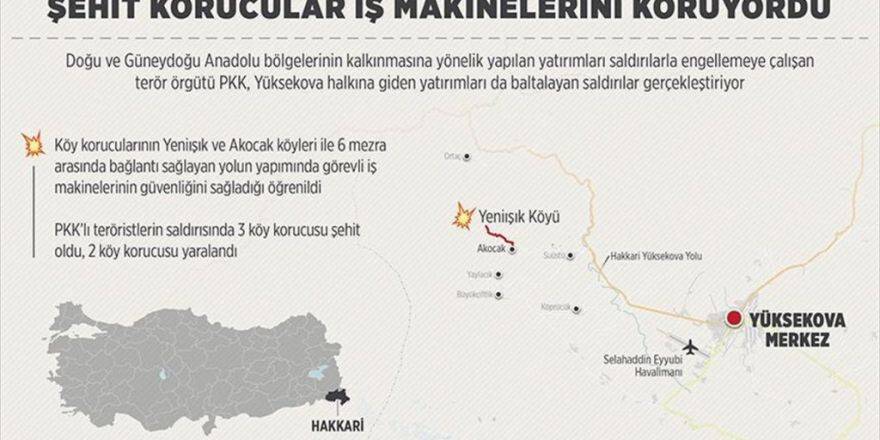 Şehit Korucular İş Makinelerini Koruyordu