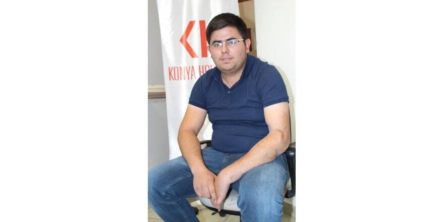 Yerine dikilen kolu fizik tedavi ile çalışmaya başladı