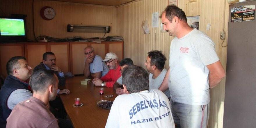 Başkan Tutal’dan beton santrali personeline ziyaret