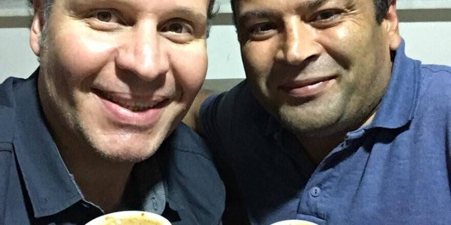Koray Candan ve Ramazan Sorgun’un kahve keyfi