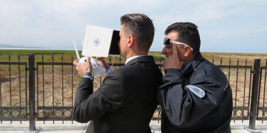 Beyşehir Gölü’nde elektro şokla avlanmaya droneli operasyon