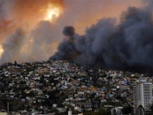 Şili'de büyük orman yangını