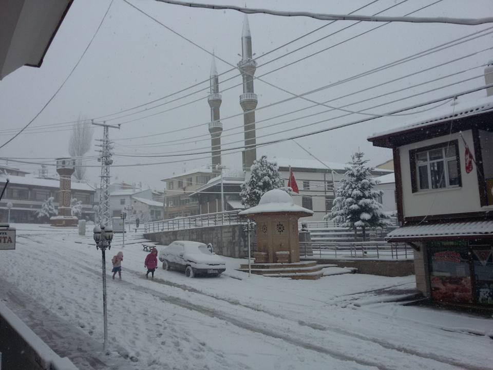 Konya'da kar yağışı bazı yerlerde etkili oldu 7