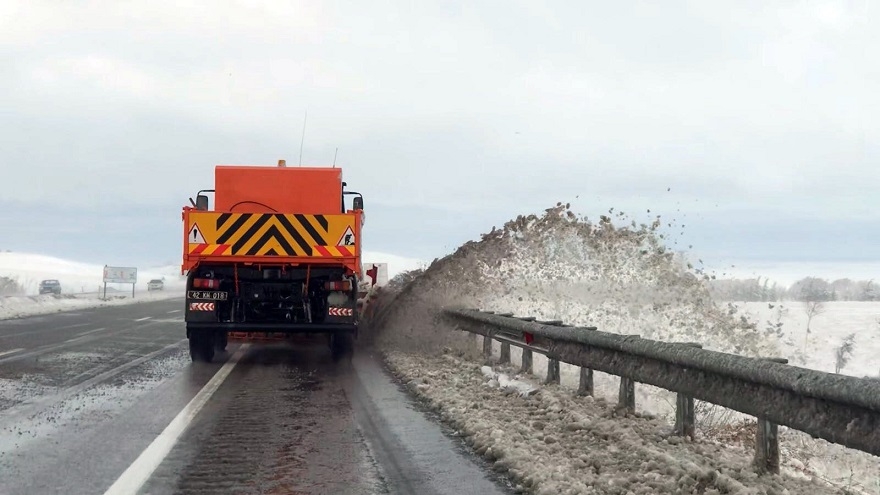 Konya'da kar yağışı bazı yerlerde etkili oldu 8