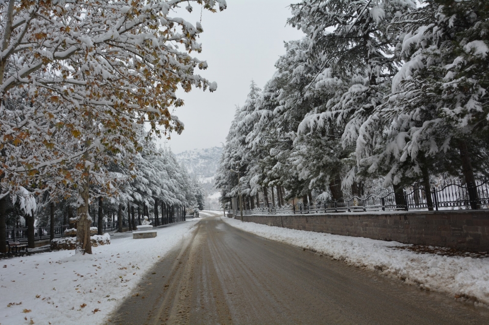 Hadim'den muhteşem kar manzaraları 10