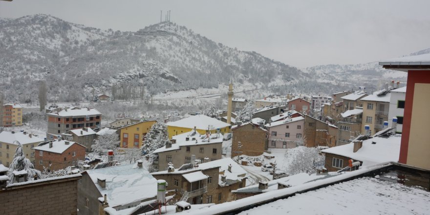Hadim'den muhteşem kar manzaraları