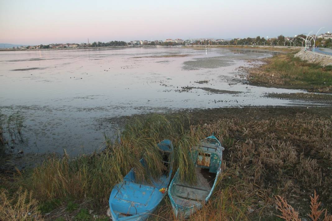 Beyşehir Gölü'nde sular çekildi, kıyılarda sazlıklar oluştu 6