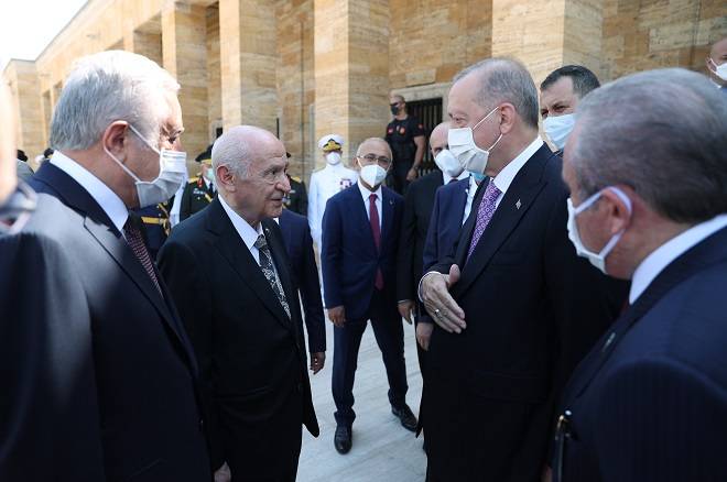 Cumhurbaşkanı Erdoğan başkanlığındaki devlet erkanı, Anıtkabir'i ziyaret etti 8