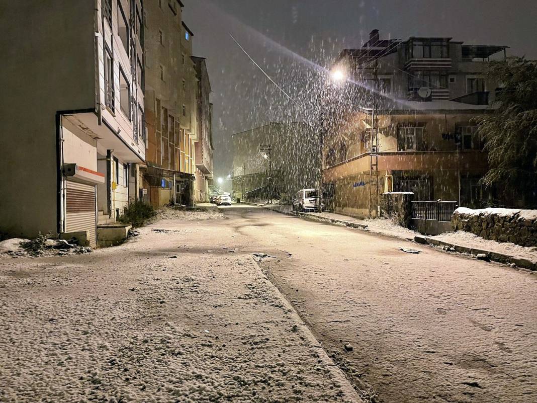 Ardahan'a mevsimin ilk karı düştü 1