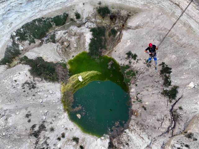 Konya'da tehlikeye dikkat  çekmek için tehlikeye indiler 1