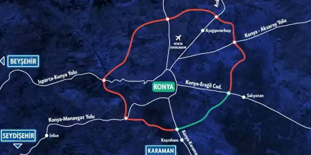 Konya’yı kucaklayacak yol projesinde son durumu tek karede anlattı 4