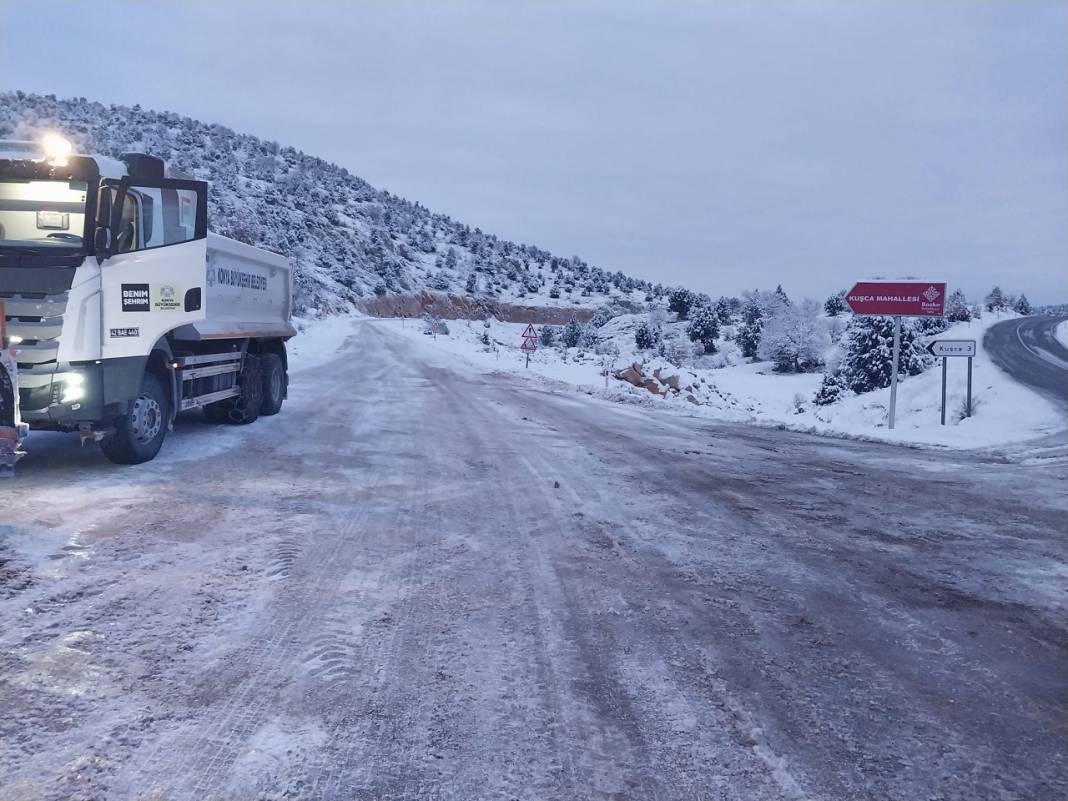 Konya’da ulaşım için kar seferberliği! 2