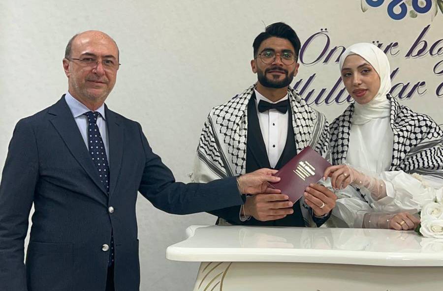Gazzeli Sameh ile Suriyeli Amen Konya’da evlendi 4
