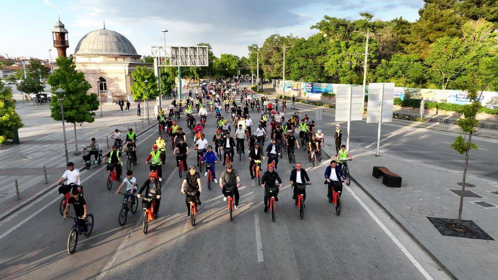 Konya'da 31 ilçe aynı anda bisiklet sürdü 6