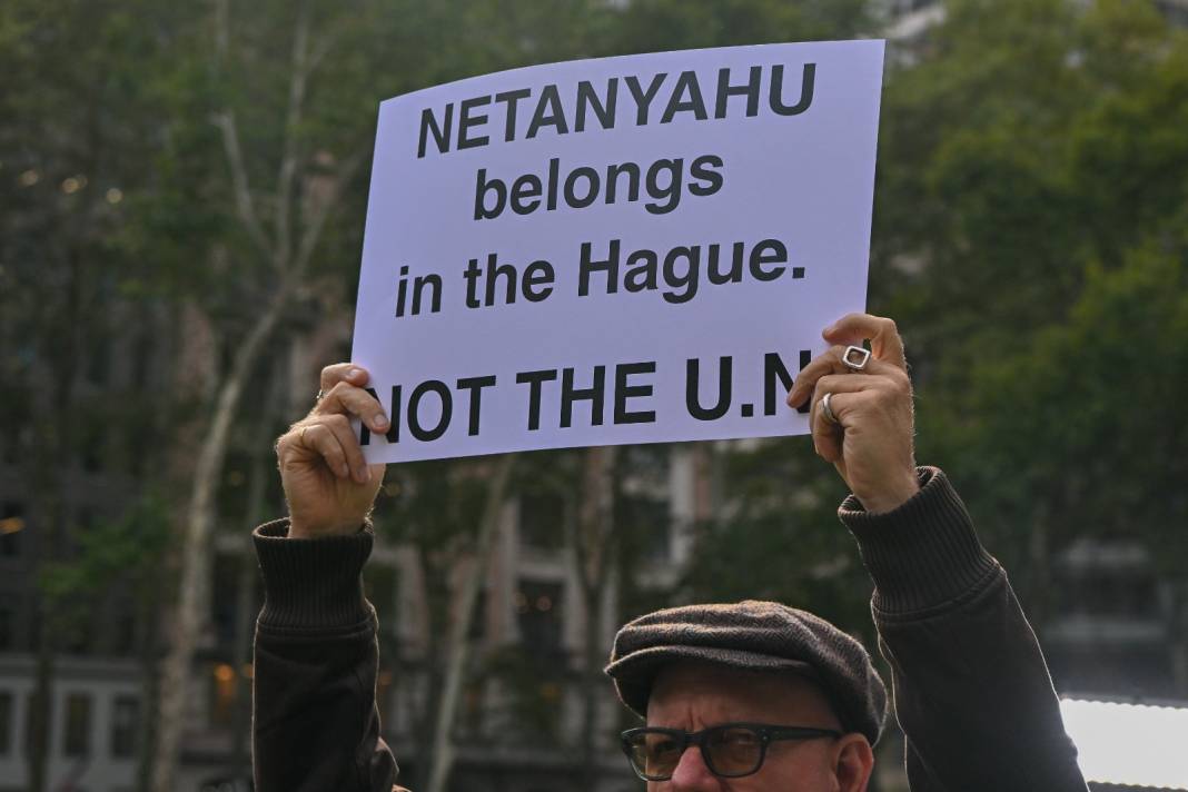 Gazze katili Netanyahu'ya ABD'de protesto! 9