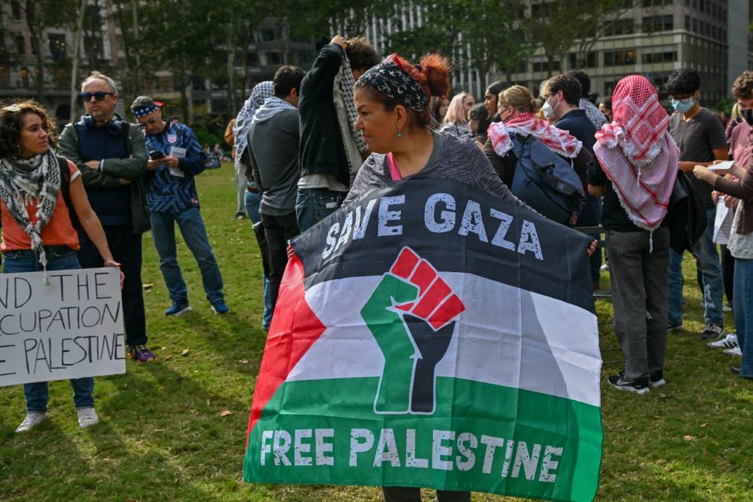 Gazze katili Netanyahu'ya ABD'de protesto! 16