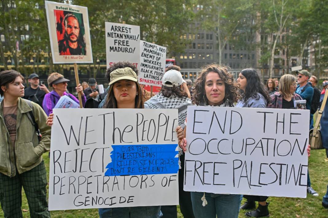 Gazze katili Netanyahu'ya ABD'de protesto! 17