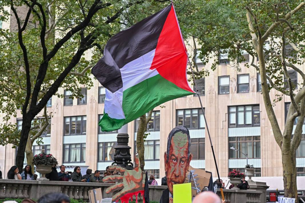 Gazze katili Netanyahu'ya ABD'de protesto! 3