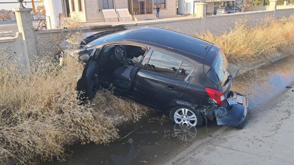 Köpek bir anda yola çıktı! Kadın sürücünün manevrası kazayla bitti 1