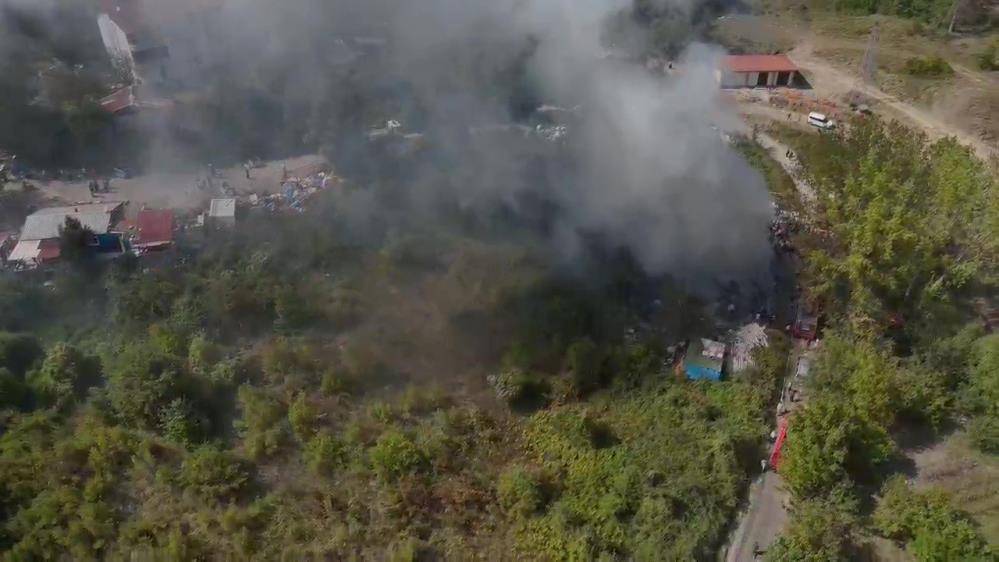 Zonguldak’ta gökyüzünü duman kapladı! Yangın havadan görüntülendi 3