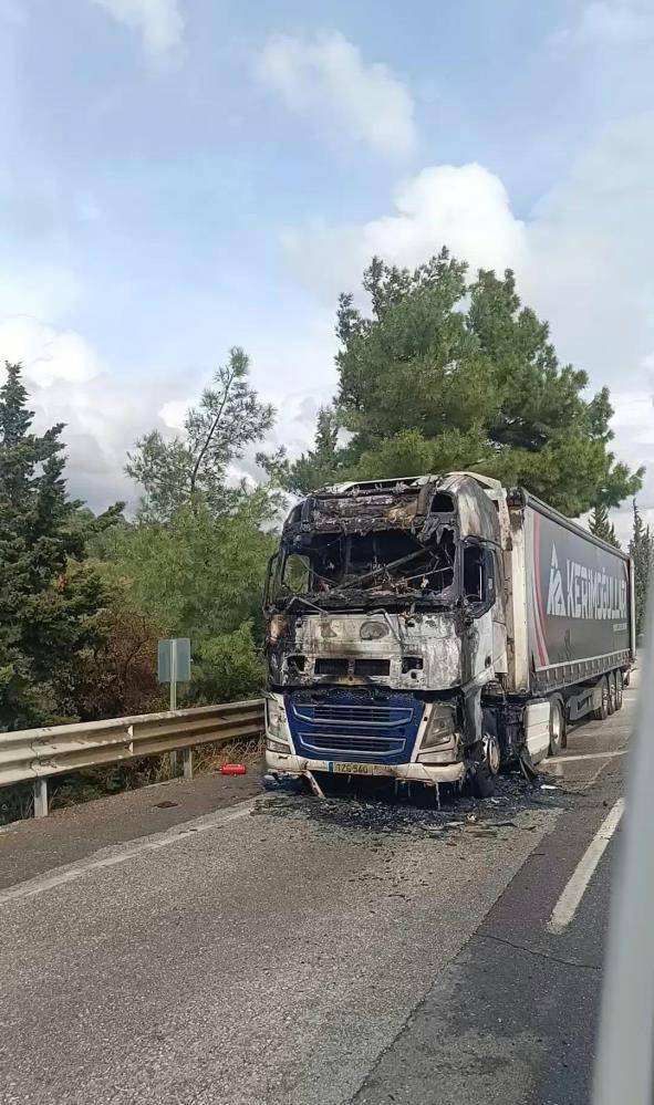 Seyir halindeki tırda yangın paniği 3
