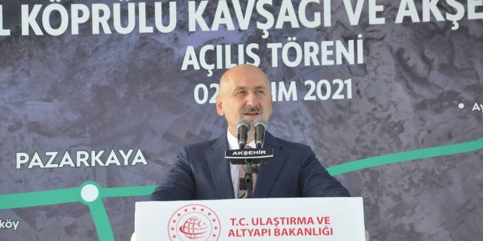 Bakan Karaismailoğlu, Konya'da köprülü kavşak ve yol açılışı töreninde konuştu