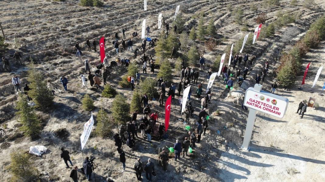 Konya basını Hatıra Ormanı'na 5 bin fidan dikti 10