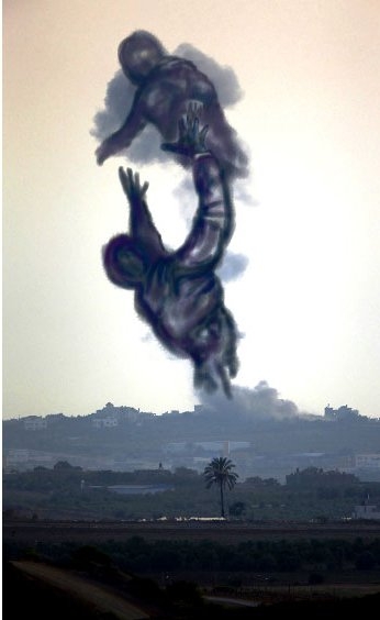 Gazze'ye düşen füzelerdeki gizli silüetler 2