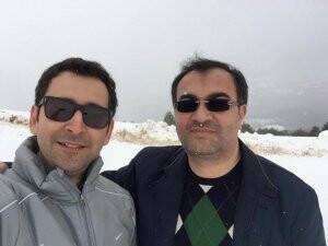 Mustafa Uzbaş ile Mehmet Yavaş karlı dağarda