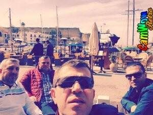 İş adamlarımız Girne kalesinde kahve molasında