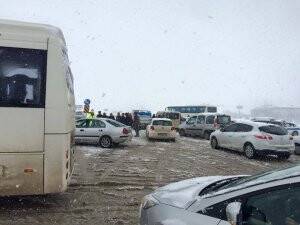 Karapınar yolu kapandı