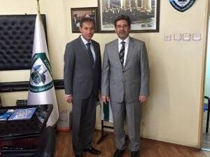 Başkan Muharrem Karabacak ile Haluk Yılmaz bir arada